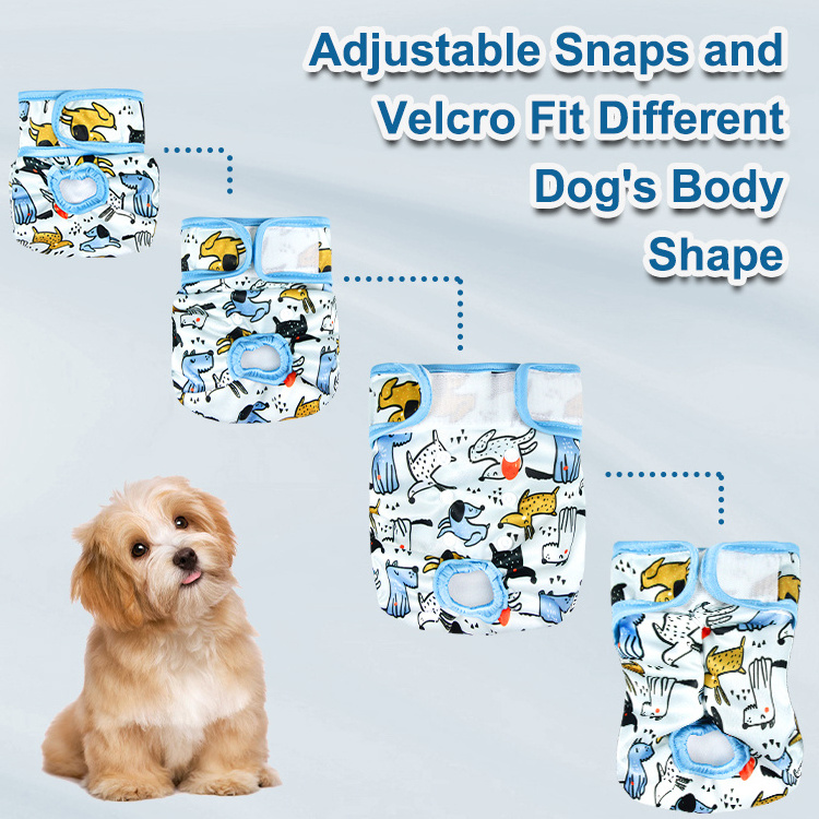 Reusable Female Dog Puppy Diapers That Stay On Dog With A All Absorb Male Wraps Diaper for puppy doggy