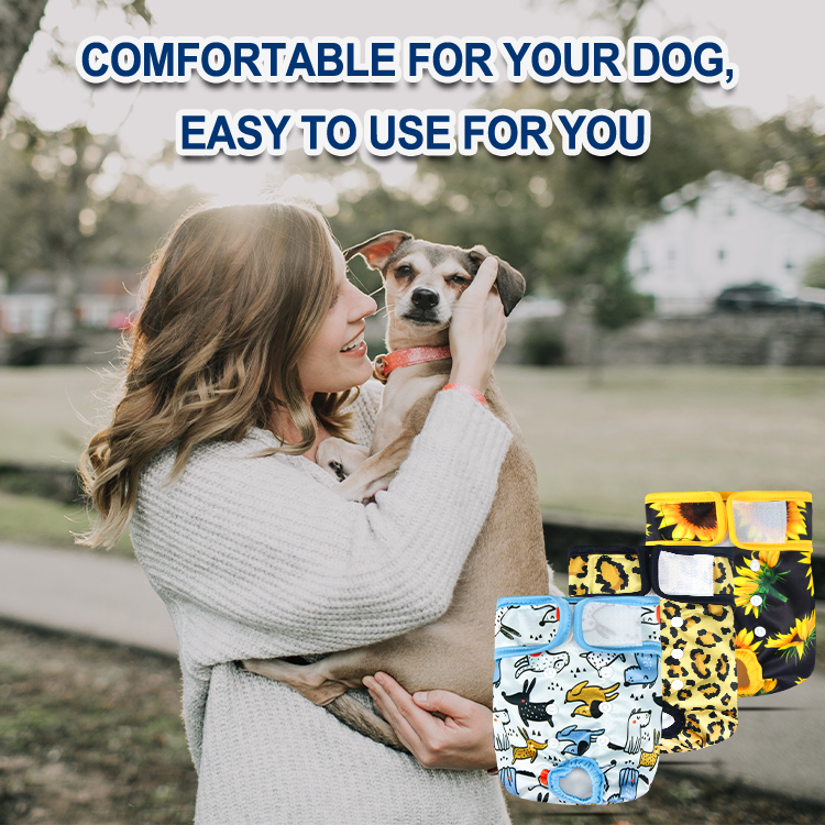 Reusable Female Dog Puppy Diapers That Stay On Dog With A All Absorb Male Wraps Diaper for puppy doggy