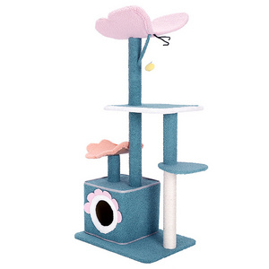 High quality cat tree tower house cat tree condo with hammock for kitten