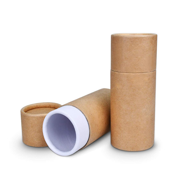 M T Recyclable Paper Tube Packaging For Natural Deodorant Kraft Cardboard Push-up Tube Packaging For Lip Balm&body Balm Lipstick