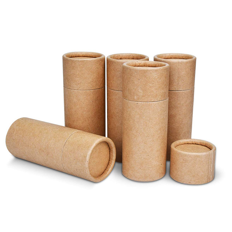 M T Recyclable Paper Tube Packaging For Natural Deodorant Kraft Cardboard Push-up Tube Packaging For Lip Balm&body Balm Lipstick