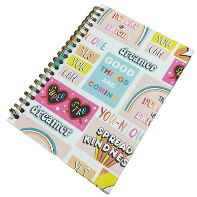 Customized printing school business a5 hardcover binder custom spiral planner journal notebook