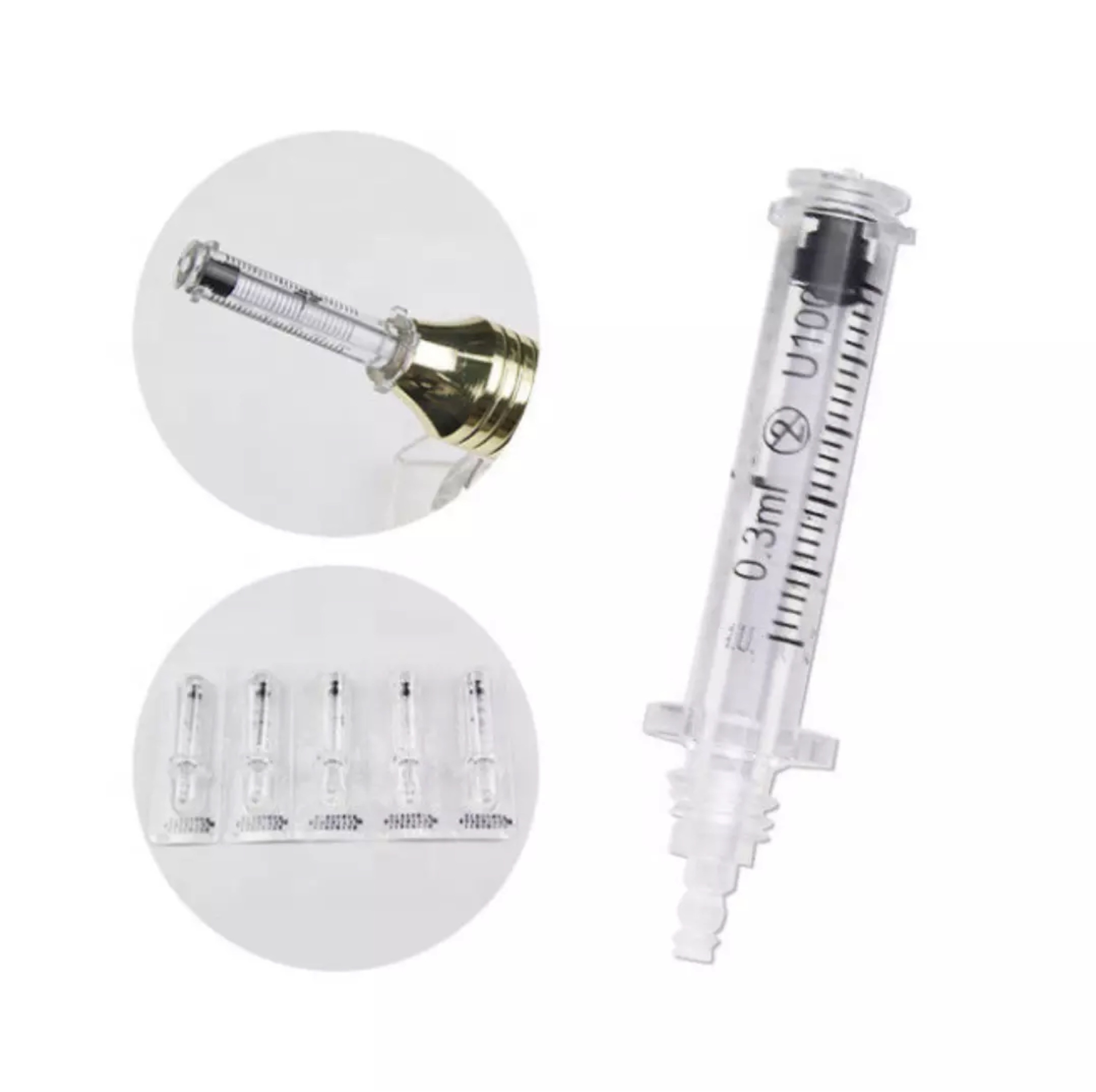 Hyaluronic Electric Pen And Cartridge Ampoule Use For Needle Free Hyaluronic Pen 0.5ml and 0.3ml