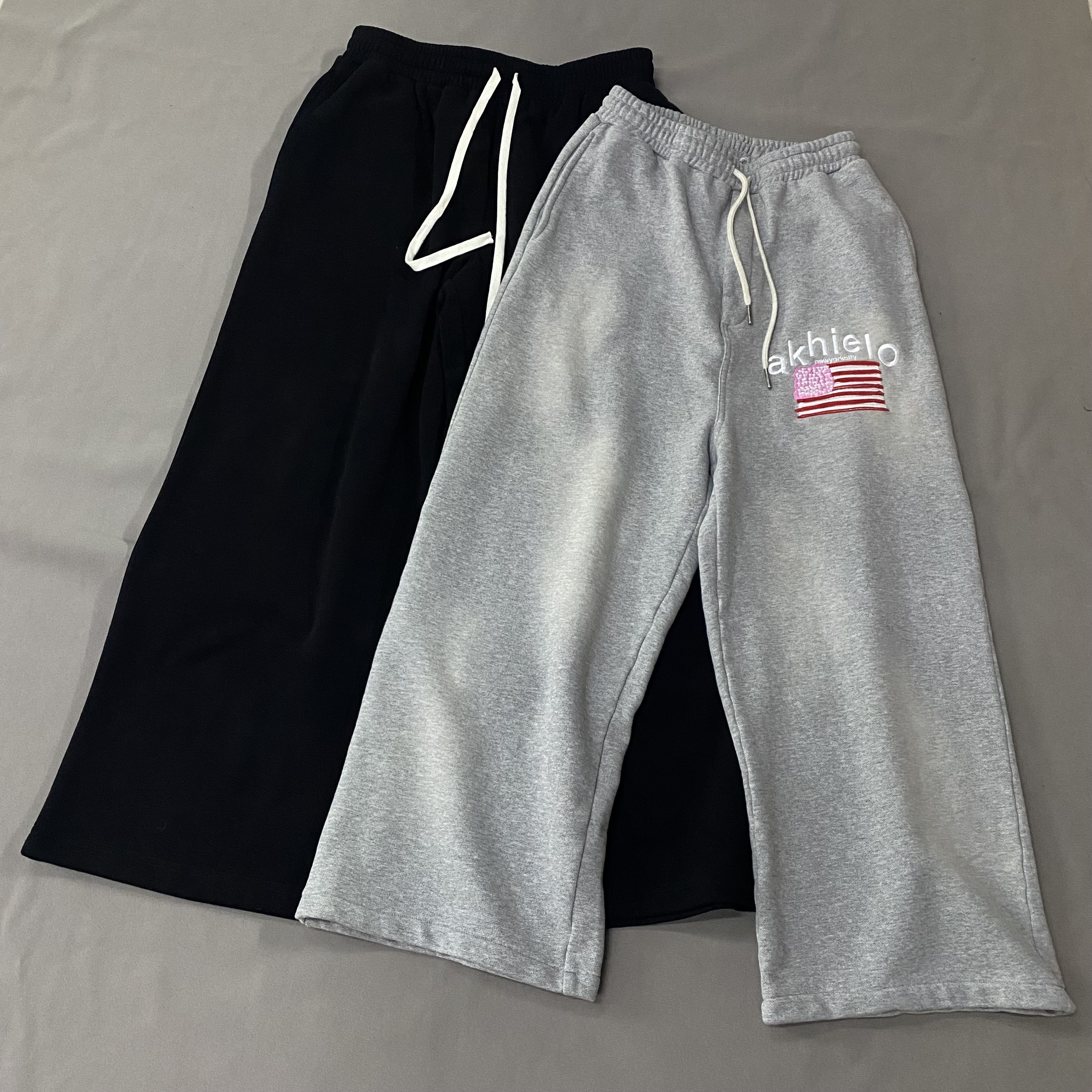 PT1095 Custom Oversized Heavyweight Straight Wide Leg Baggy Sweatpants Trackpants Casual Flare Sweat Track Pants for Men