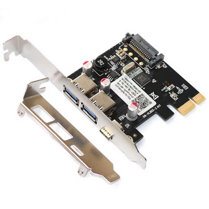 PCIE To USB 3.1 Type C Expansion Card Dual Port USB 3.0 Type A Riser Adaptor Card For Computer