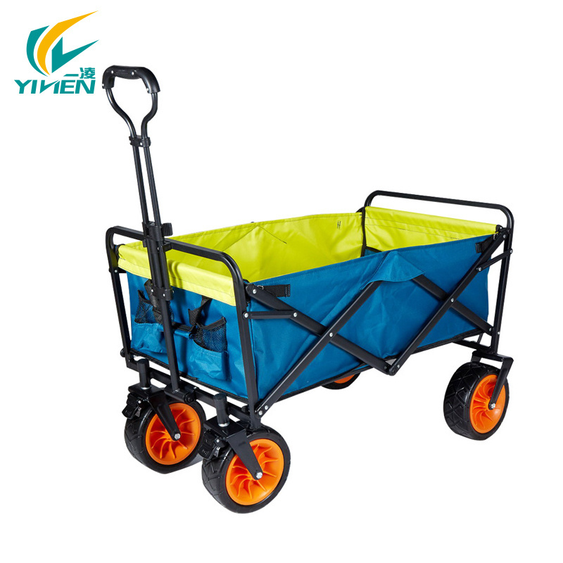 Outdoor Garden Park Picnic Camping Wagon Portable Beach Trolley Collapsible Folding Utility Wagon Cart