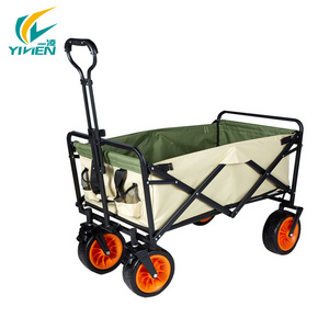 Outdoor Garden Park Picnic Camping Wagon Portable Beach Trolley Collapsible Folding Utility Wagon Cart