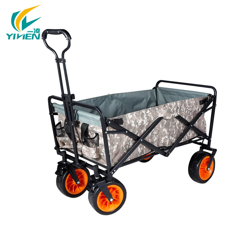 Outdoor Garden Park Picnic Camping Wagon Portable Beach Trolley Collapsible Folding Utility Wagon Cart