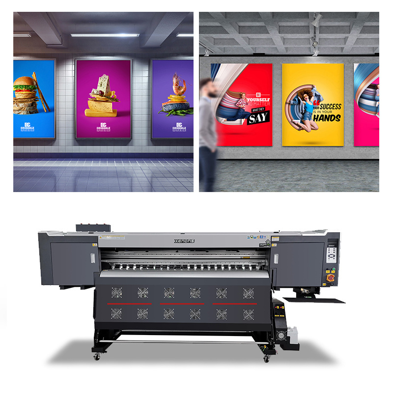 Xenons 8 head advertising printer Large Format Eco-Solvent Printer For Indoor and outdoor advertising production