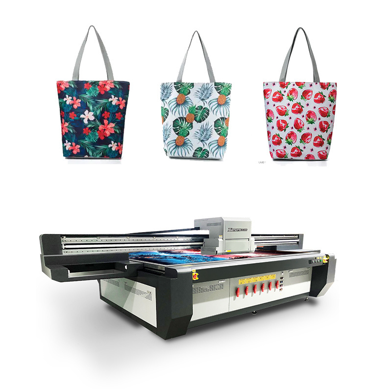 Hot sale Flatbed UV printer X3220 plastic bag non-woven bag handbags leather bags flexo printer printing machine