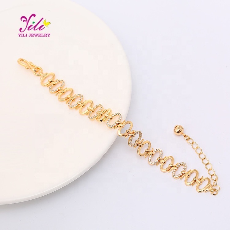 Latest hot sale stylish handmade new brand trendy gold chains bracelet for women