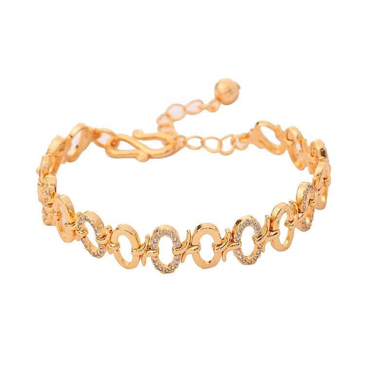 Latest hot sale stylish handmade new brand trendy gold chains bracelet for women