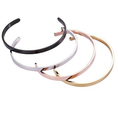 Custom stainless steel open cuff bangle bracelet DIY bracelet blanks wholesale for women