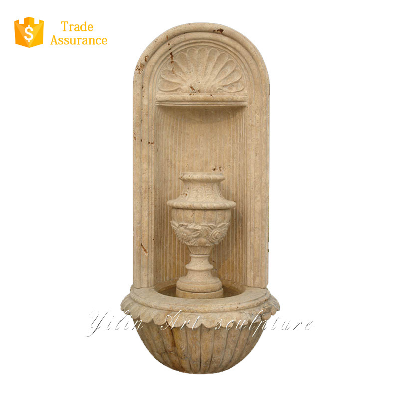 Hand Carved indoor wall fountains, stone elephant water fountain YL-W129