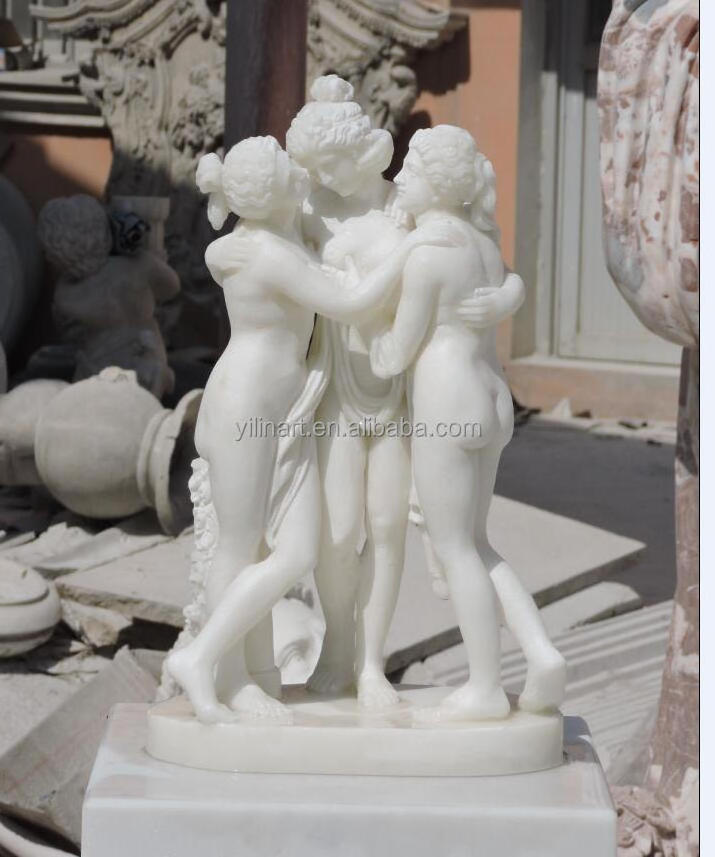 Western Classical Three Graces Nude Woman Statue(YL-R781)