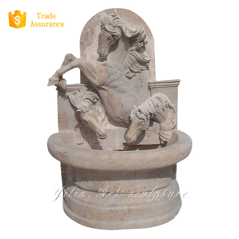 Hand Carved indoor wall fountains, stone elephant water fountain YL-W129