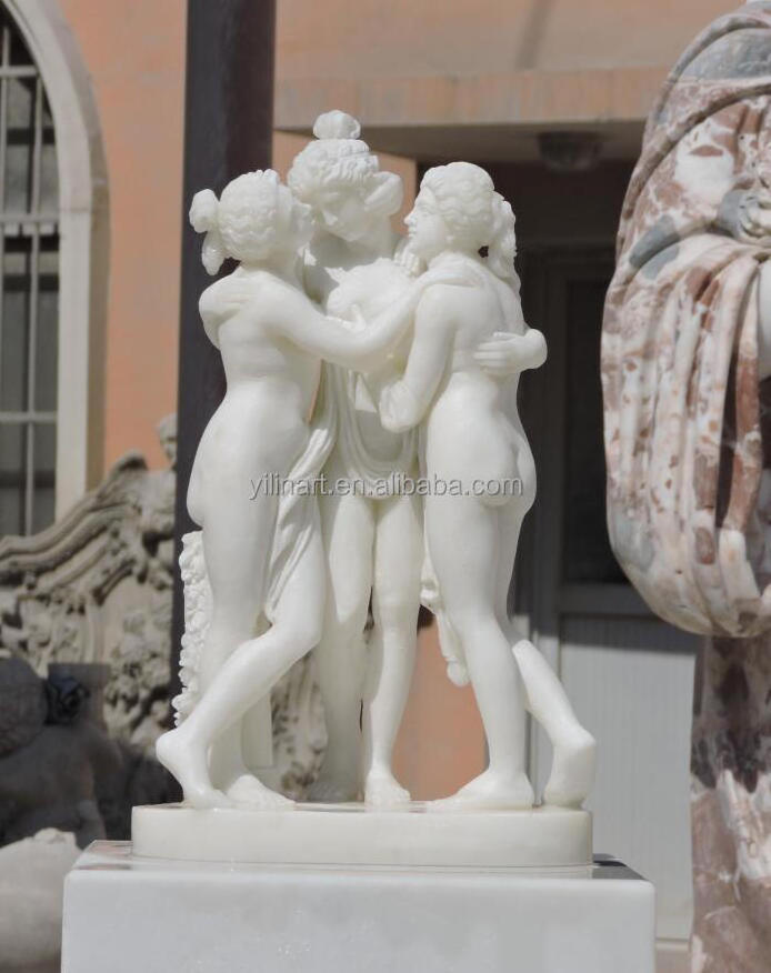 Western Classical Three Graces Nude Woman Statue(YL-R781)