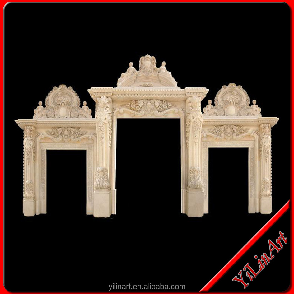 Stone Carving Column Design Marble Arch Door Frame(YL-M001)