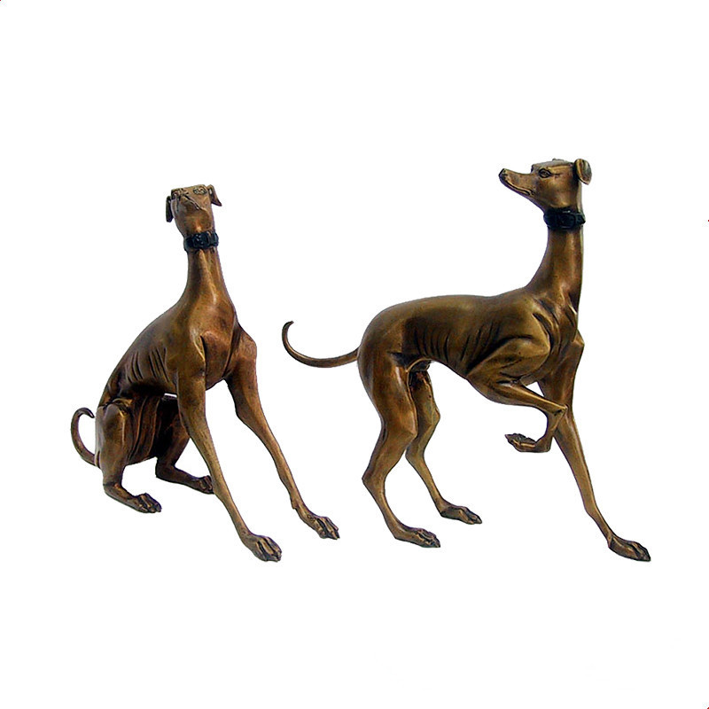 Life-size Bronze Greyhound Dog Sculpture YL-K200