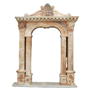 Stone Carving Column Design Marble Arch Door Frame(YL-M001)