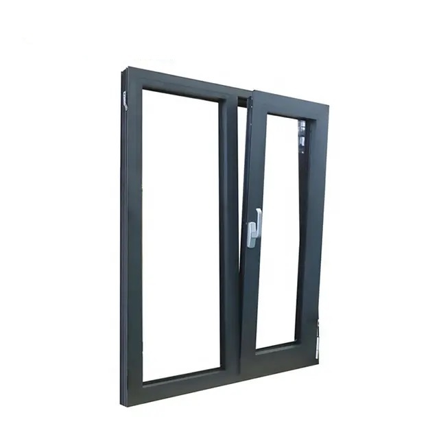 multiple colour high quality window triple glazed aluminium swing windows top hung model