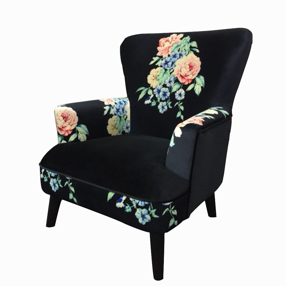 New Style Modern Black Single Sofa Chair For Living Room And Bedroom Upholstered Lounge Armchair Chair