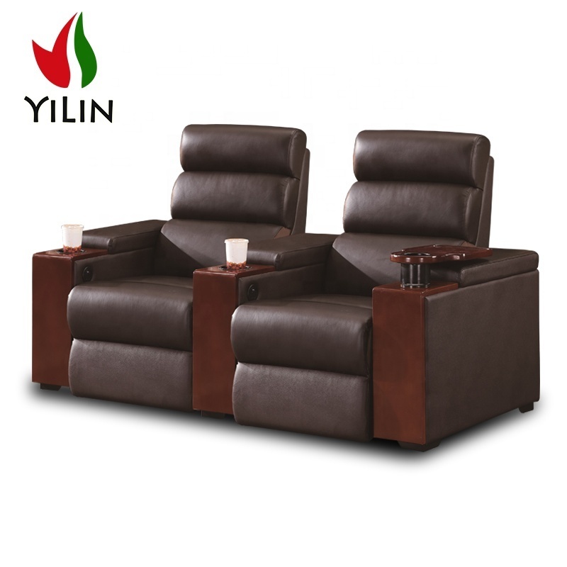 R935-1 Yilin furniture new design cinema power seats luxury recliners with tray table cinema theater recliner