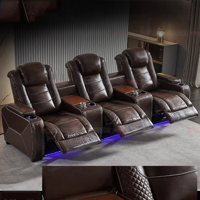 Yilin New Arrival Luxury Modern Recliner Chairs Leather Theater Seating Cinema Chairs