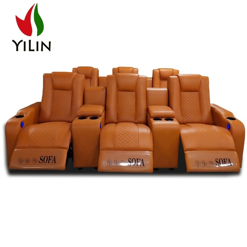 R933 Yilin Furniture Leather Cinema Seating Single Recliner Chair For Living Room Home Theater Sofa