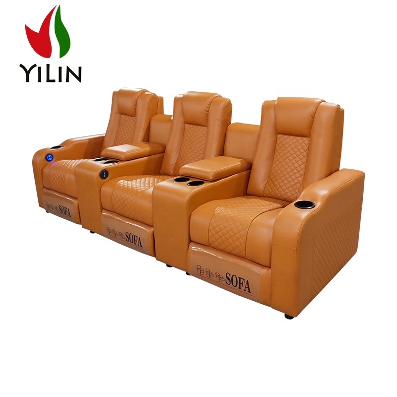 R933 Yilin Furniture Leather Cinema Seating Single Recliner Chair For Living Room Home Theater Sofa