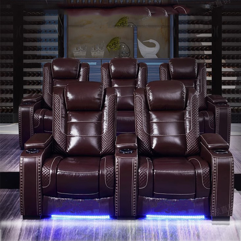 Yilin New Arrival Luxury Modern Recliner Chairs Leather Theater Seating Cinema Chairs