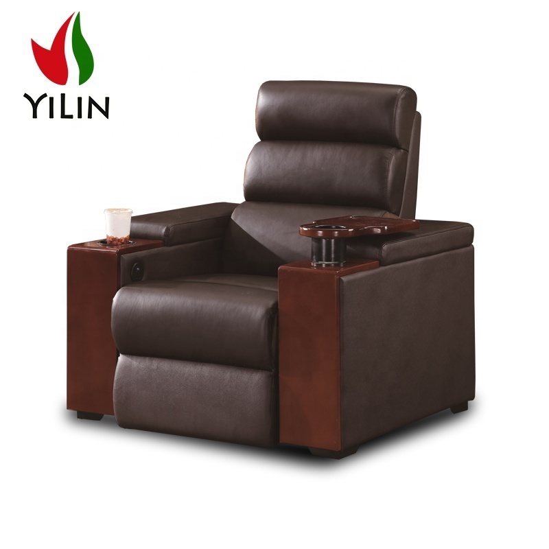 R935-1 Yilin furniture new design cinema power seats luxury recliners with tray table cinema theater recliner