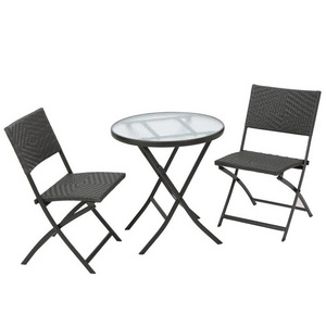 YILIN Customizable Round 2 - Person Outdoor Dining Set Folding UV Resistant Waterproof Durable Patio Furniture