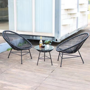 Outdoor Plastic String Chair Rattan Furniture Garden Egg Sunchair Patio furniture Acapulco Chair Contemporary Bistro Chair