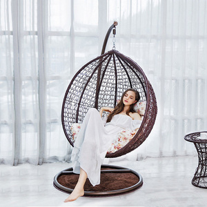 Yilin Cheap Price Indoor Outdoor Acrylic Modern Hanging Swing Chair Bamboo Patio Rattan Wicker Egg Swing Clear Chair