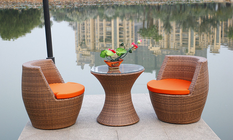 OEM ODM Outdoor Table and Chair Set Rattan Wicker Chairs Outdoor Furniture Modern Provide Patio Dining Set 6 Chair Garden Set