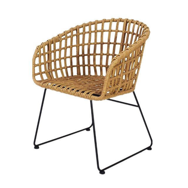 Classic Design Outdoor Garden Patio Hand-woven Imitate Rattan Outdoor Rope Garden Chair Waterproof Outdoor Chair Modern Provide