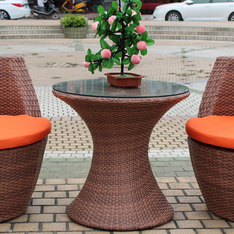 OEM ODM Outdoor Table and Chair Set Rattan Wicker Chairs Outdoor Furniture Modern Provide Patio Dining Set 6 Chair Garden Set