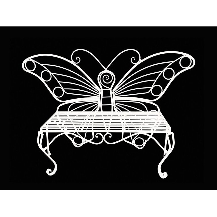 YILIN Factory Wholesale Multi-functional Metal Garden Bench Butterfly Relaxing Park Outdoor Bench