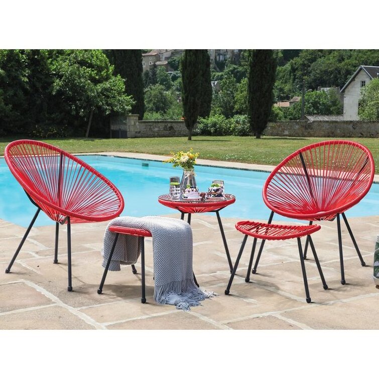 YILIN Best Sale 5 Piece Patio Sets Outdoor Oval Egg Handwoven Waterproof Garden Outdoor Furniture Set