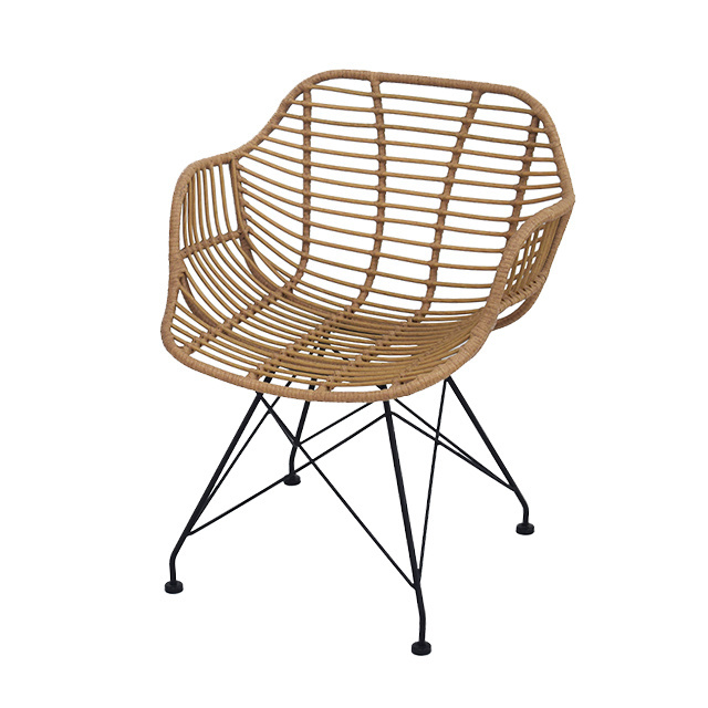 Classic Design Outdoor Garden Patio Hand-woven Imitate Rattan Outdoor Rope Garden Chair Waterproof Outdoor Chair Modern Provide