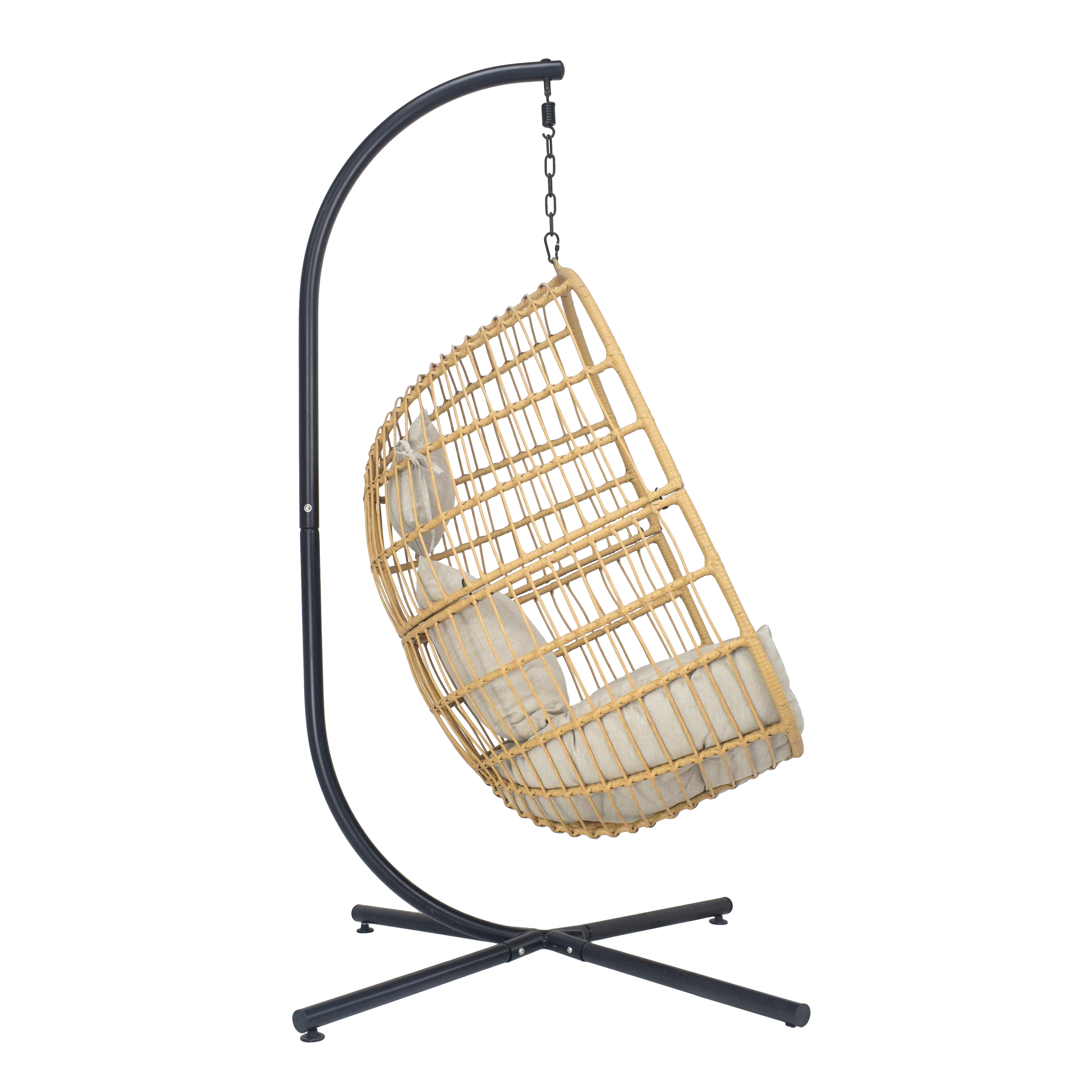 Cheap Price Indoor Outdoor Acrylic Modern Hanging Swing Chair Bamboo Patio Rattan Wicker Egg Swing Clear Chair