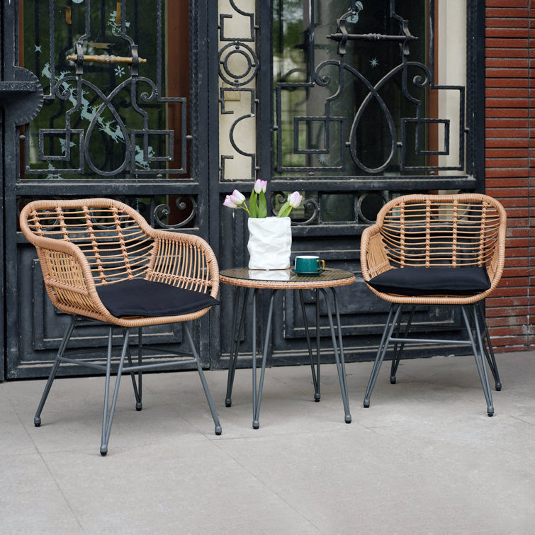 Classic Outdoor Waterproof Furniture Aluminum Frame Rattan Wicker patio Restaurant Dining Garden Chair