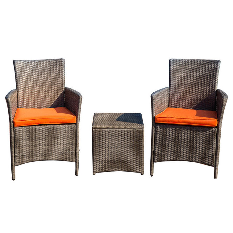 YILIN Best Price Hand-woven 3 Piece Wicker Rattan Seating Group Weather Resistant Water Resistant Balcony Furniture Set