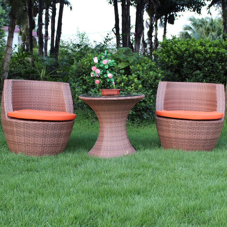 OEM ODM Outdoor Table and Chair Set Rattan Wicker Chairs Outdoor Furniture Modern Provide Patio Dining Set 6 Chair Garden Set