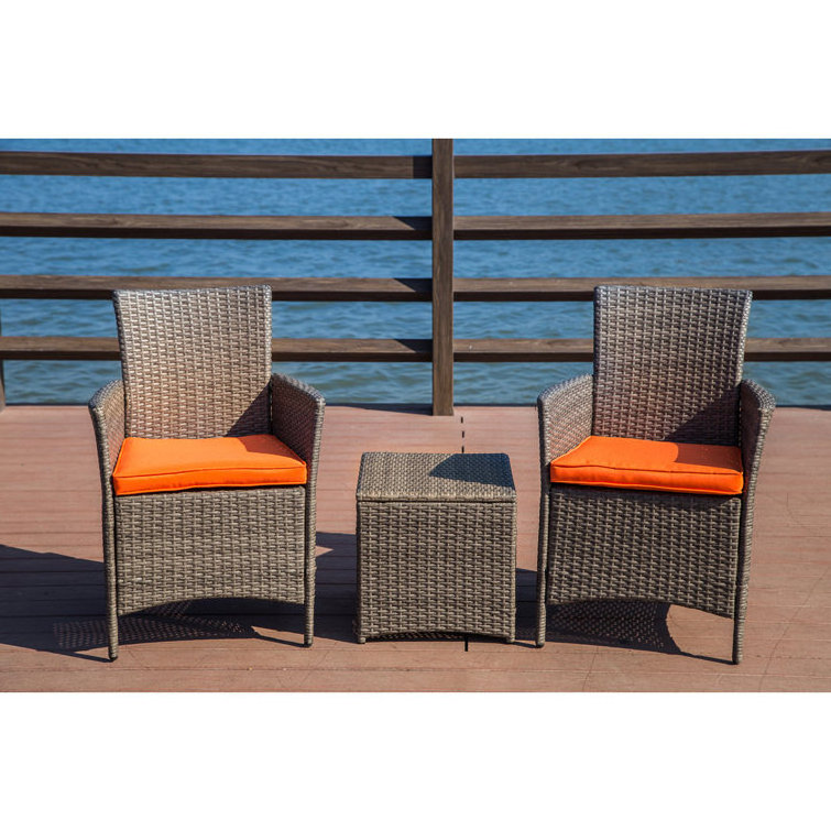 YILIN Best Price Hand-woven 3 Piece Wicker Rattan Seating Group Weather Resistant Water Resistant Balcony Furniture Set