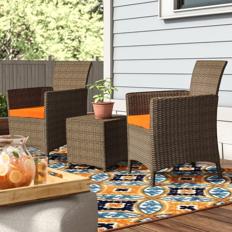 YILIN Best Price Hand-woven 3 Piece Wicker Rattan Seating Group Weather Resistant Water Resistant Balcony Furniture Set