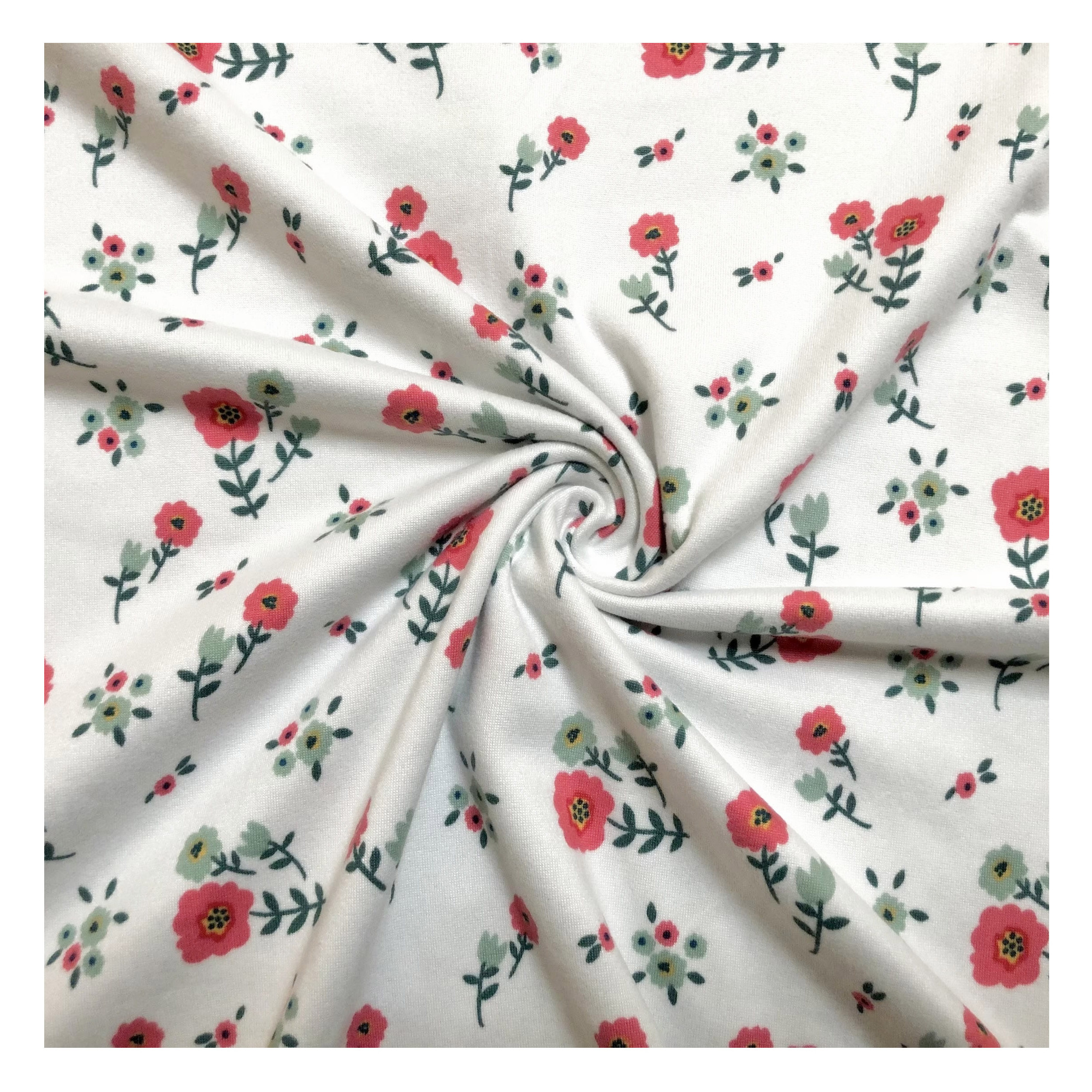 95% Polyester 5% Spandex Knitted DTY Brushed Polyester Elastane Fabric Custom Floral DTY Fabric 180gsm DTY Brush Print Fabric