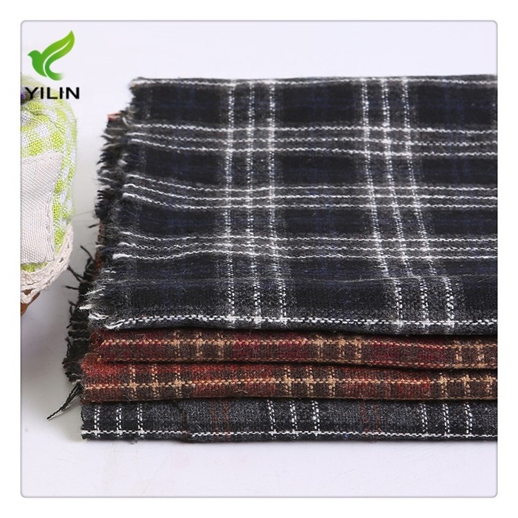 woven heavy 100% Cotton thick checks flannel 200gsm plaid CVC Yarn dyed fabric for shirt