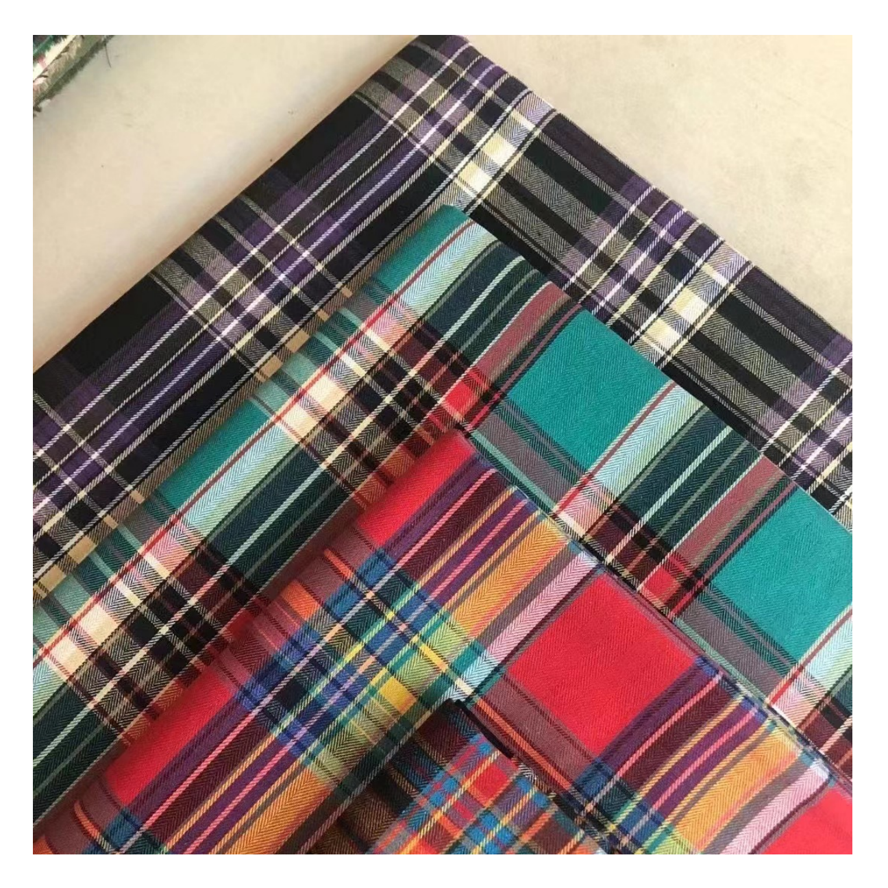 Heavy Weight 100% cotton plaid fabric Yarn Dyed Check Fabric Brushed Cvc Yarn Dyed Twill Woven Fabric Woven For Mexico Market